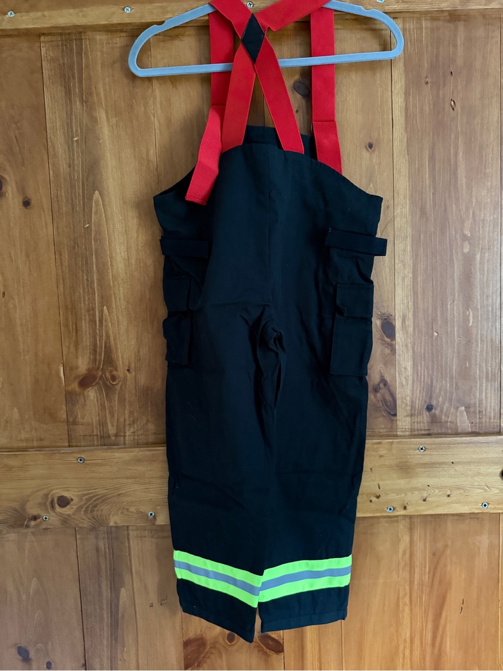 *NEW* Halloween Costume Kids Firefighter Costume Black Jacket & pants with Neon - Picture 4 of 7